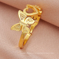 New Fashion Copper Jewelry Butterfly Ring for Women